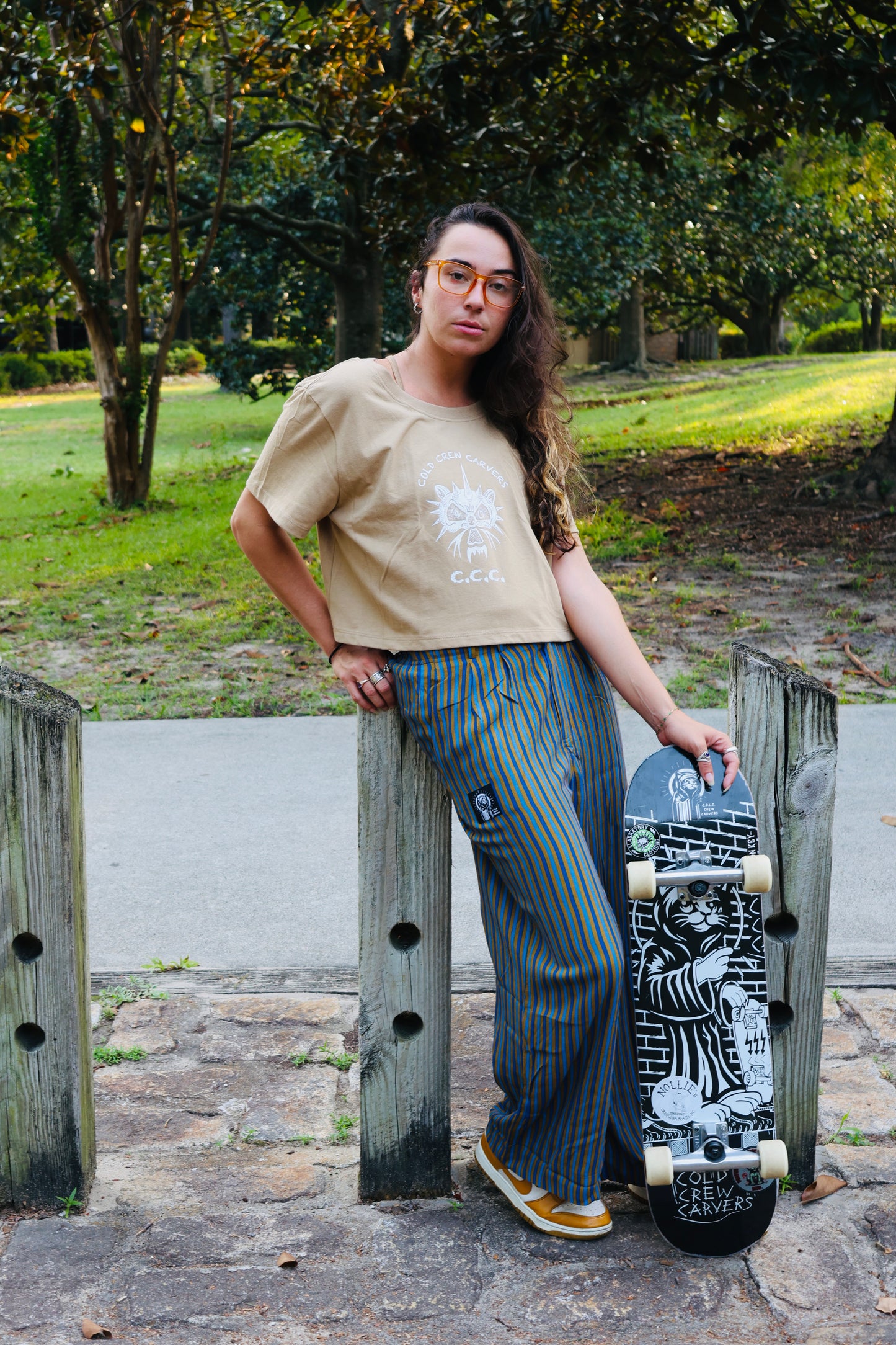 Multi-color striped pants