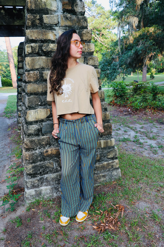 Multi-color striped pants