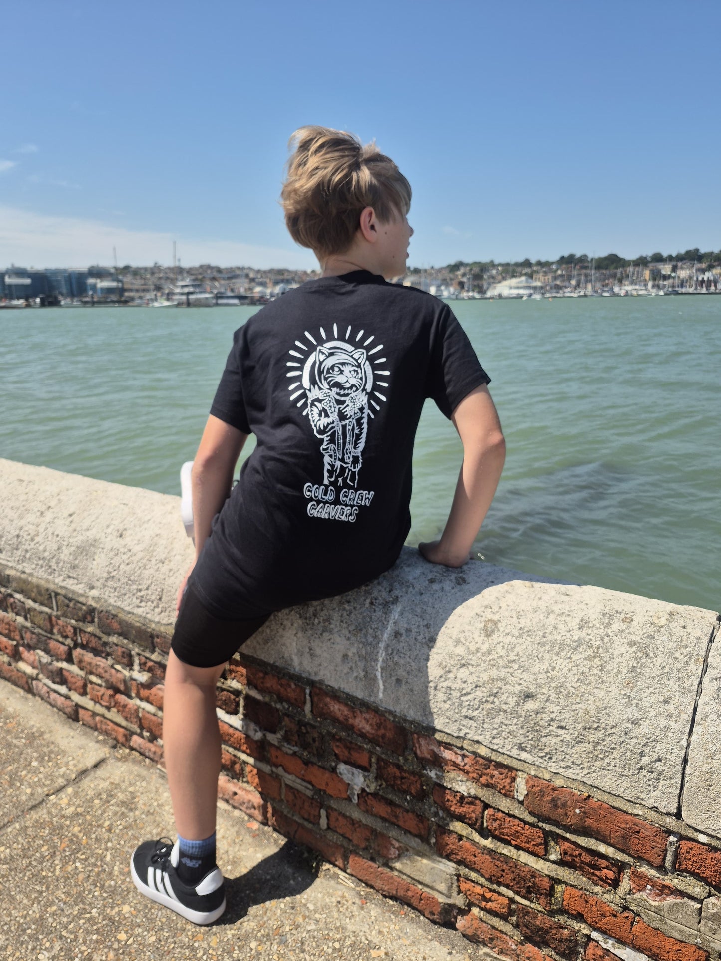 C.C.C. Ollie Cat Punk Kitty Graphic Short Sleeve T-Shirt