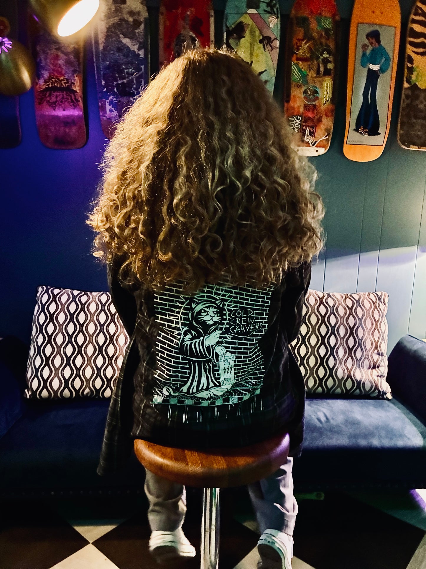 Carvers C.O.L.D. Kitty Print Plaid Flannel