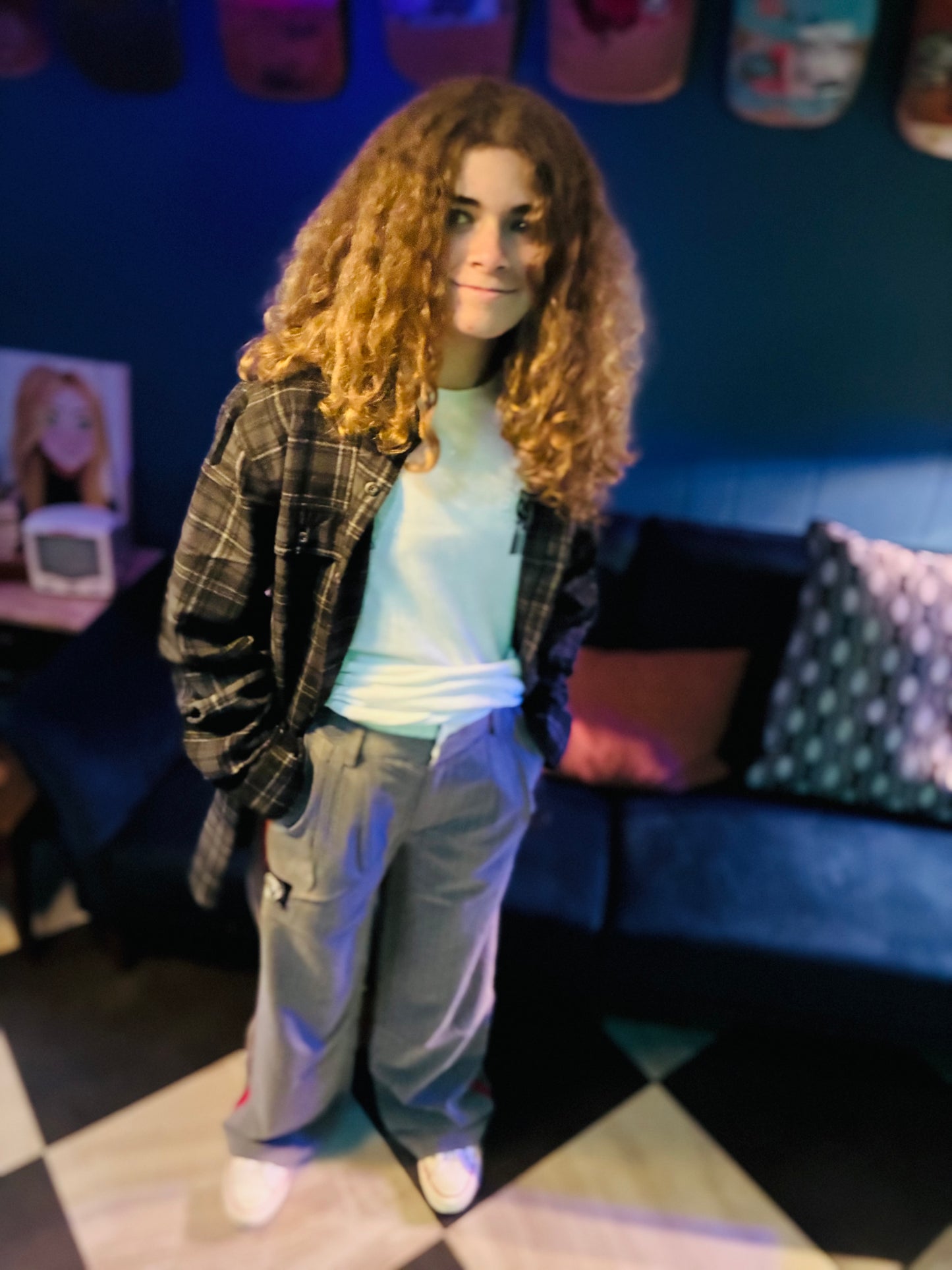 Carvers C.O.L.D. Kitty Print Plaid Flannel