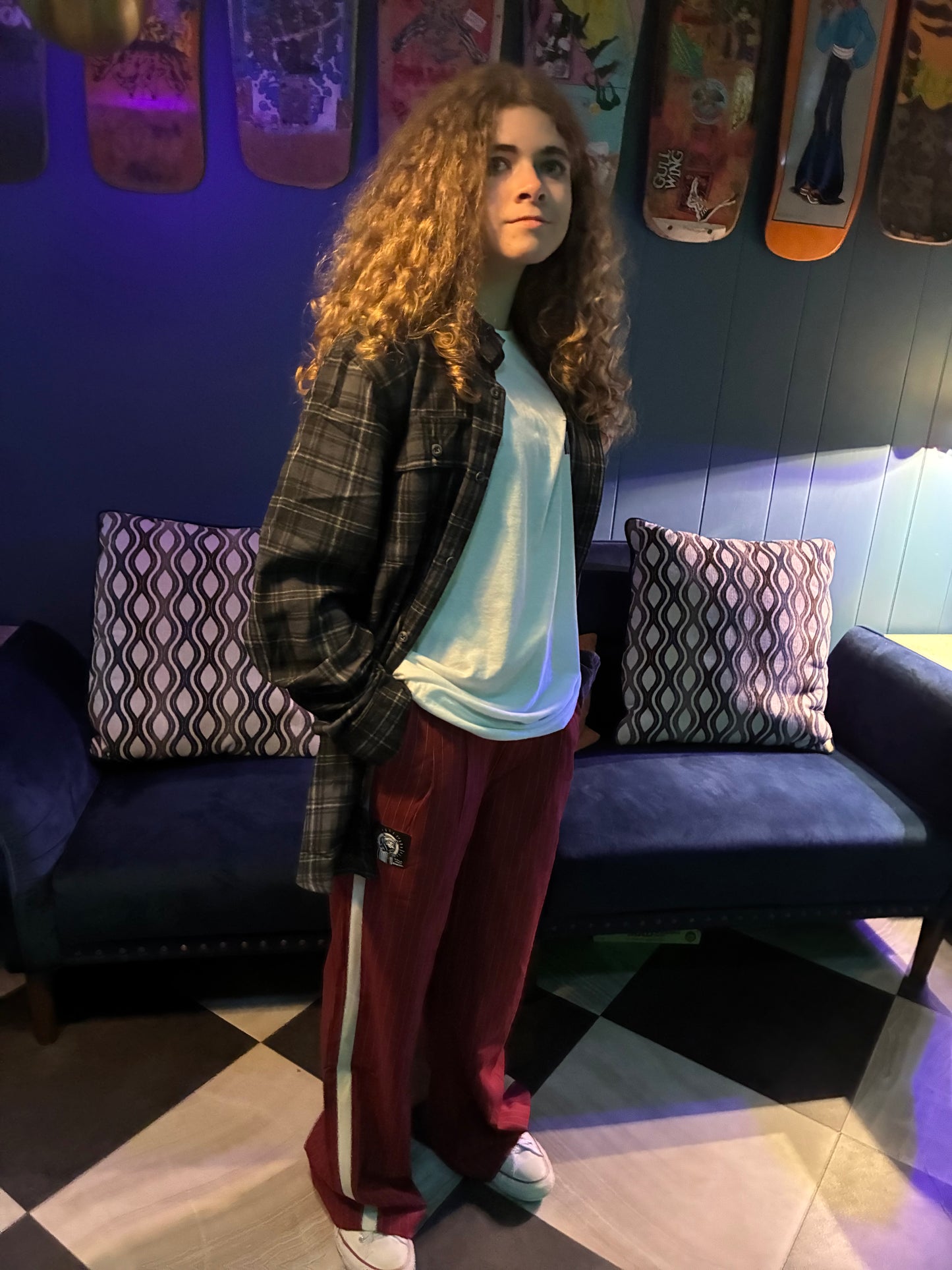 Carvers C.O.L.D. Kitty Print Plaid Flannel