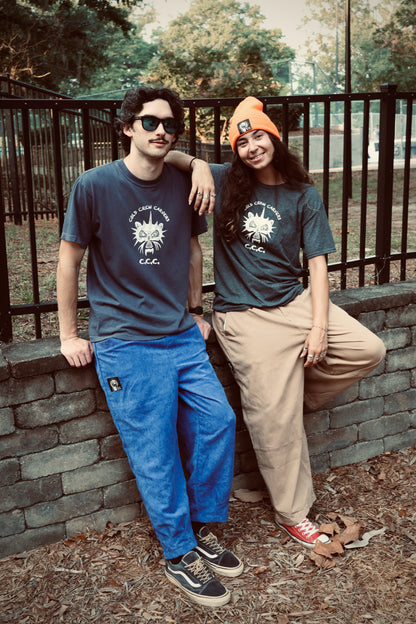 Short sleeve C.C.C. Cat Skull Logo t-shirt