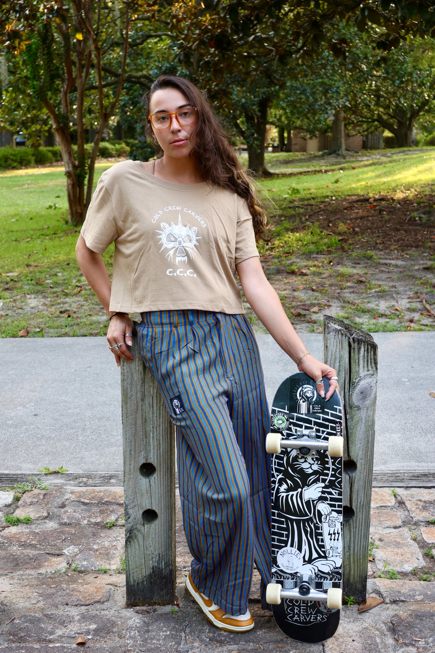 Multi-color striped pants