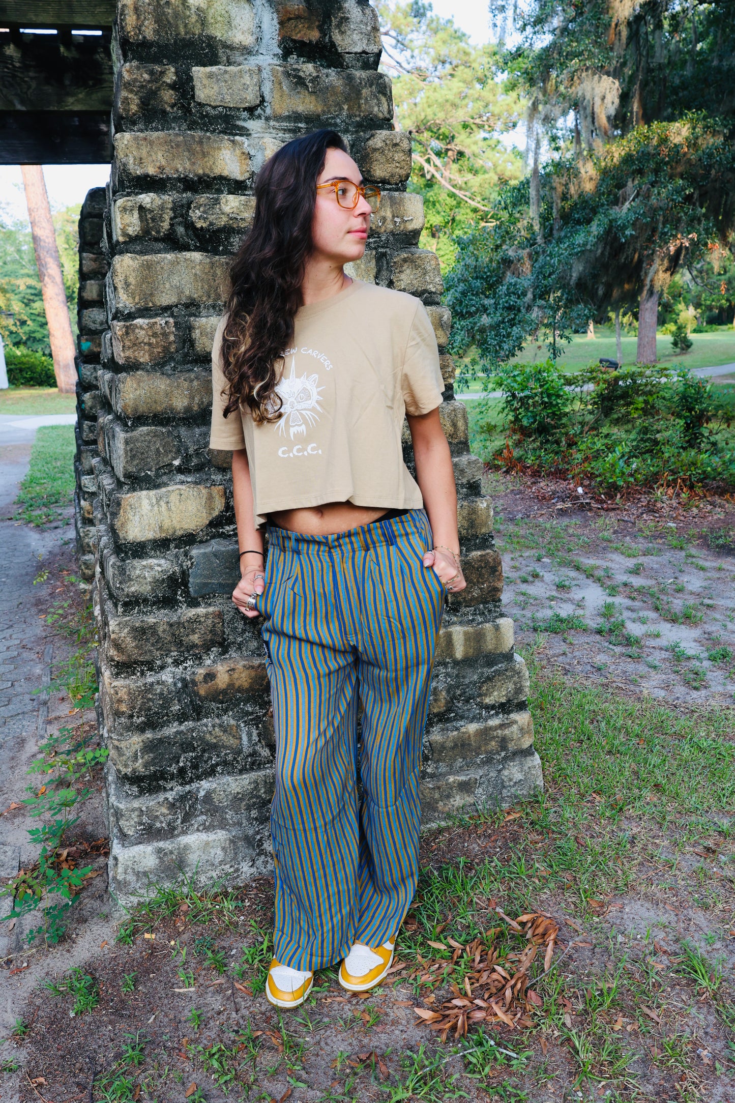 Multi-color striped pants