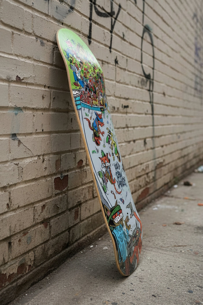 Let them Skate Deck by Bobby Drawsskullz