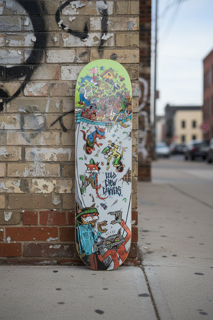 Let them Skate Deck by Bobby Drawsskullz