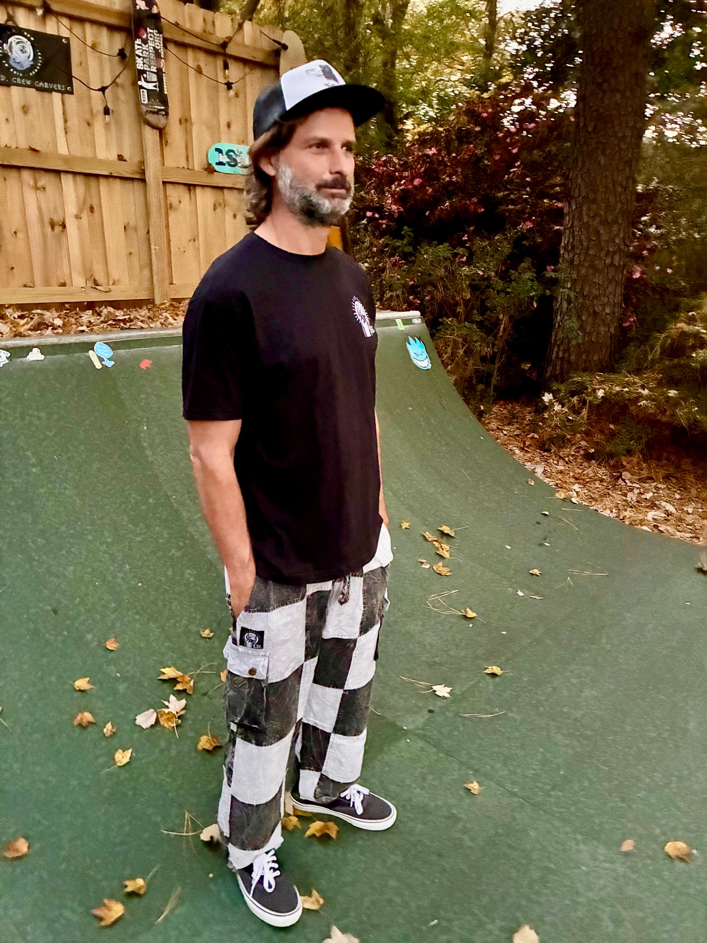 Carvers Checkered 90s Style Unisex Surf Pant